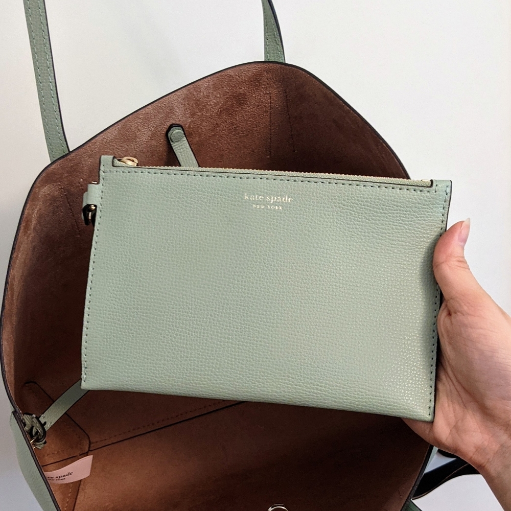 Kate Spade Pistachio Green Large Molly Tote Bag - Picture 5 of 8